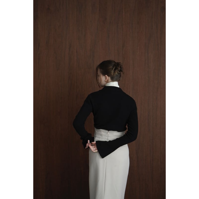 クラネ COLLAR RIB CARDIGAN-
