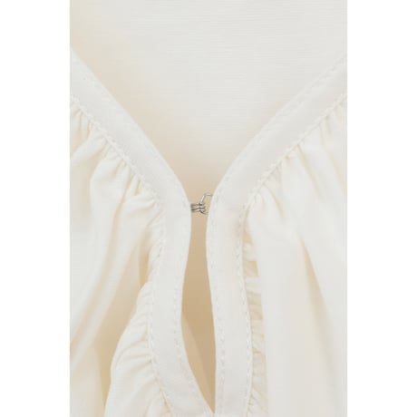 CLANE クラネ “FRILL COLLAR SHORT BLOUSE” フリルカラーショートブラウス