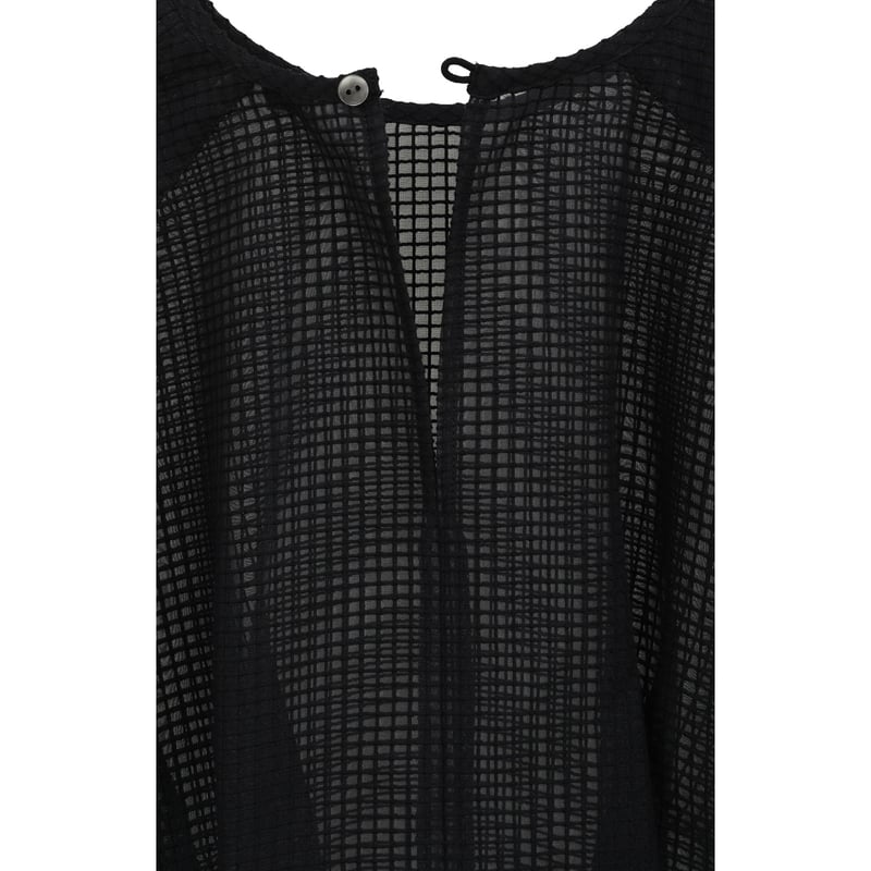 トップス CLANE SHEER PLAID VOLUME SLEEVE 0 CLANE クラネ “SHEER PLAID VOLUME SLEEVE TOPS” シアープ
