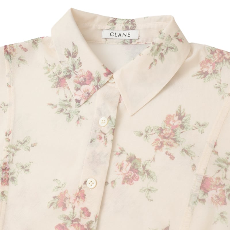 CLANE クラネ ”FLOWER SIDE HOLE SHIRTS” フラワーサイドホールシ