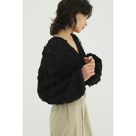 CLANE クラネ “TOPSTITCHED FRILL BOLERO” トップスティッチフリルボレロ