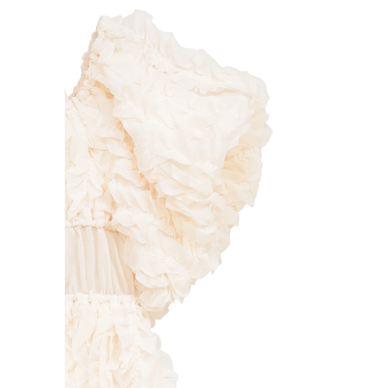 CLANE クラネ “W FACE TOPSTITCHED FRILL TOPS” ダブルフェ