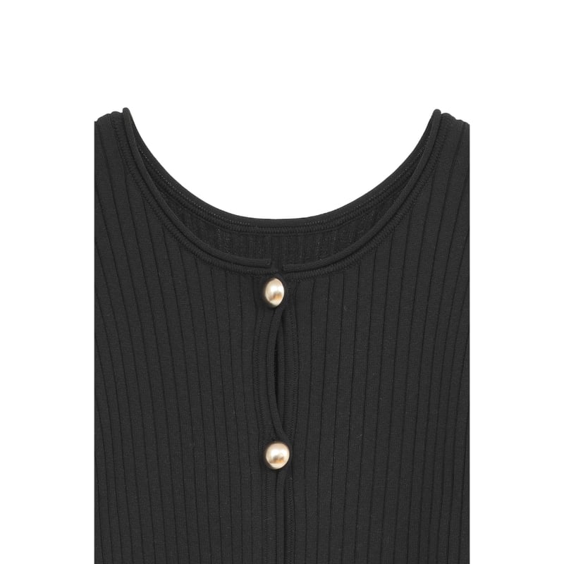 CLANE クラネ “W FACE GOLD BUTTON KNIT TOPS” ダブルフェイ