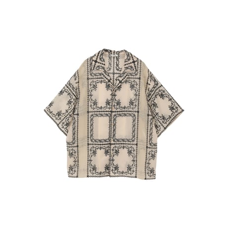 CLANE クラネ “EMBROIDERY LACE BOX SHIRTS” エンブロイダリーレースボックスシャツ