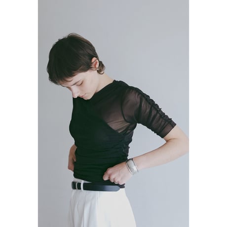 MANOF マノフ “CACHECOEUR TULLE TOPS” カシュクールチュールトップス