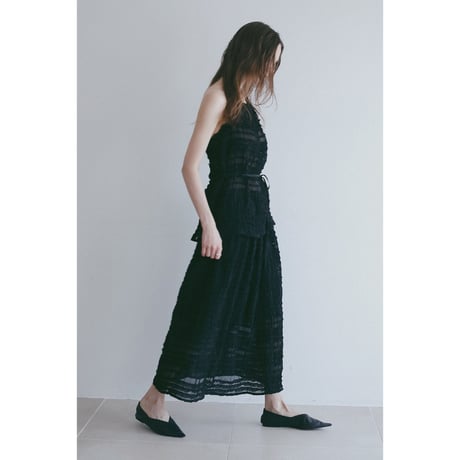 MANOF マノフ “SHIRRING HALTER NECK TOPS” シャーリングホルターネックトップス