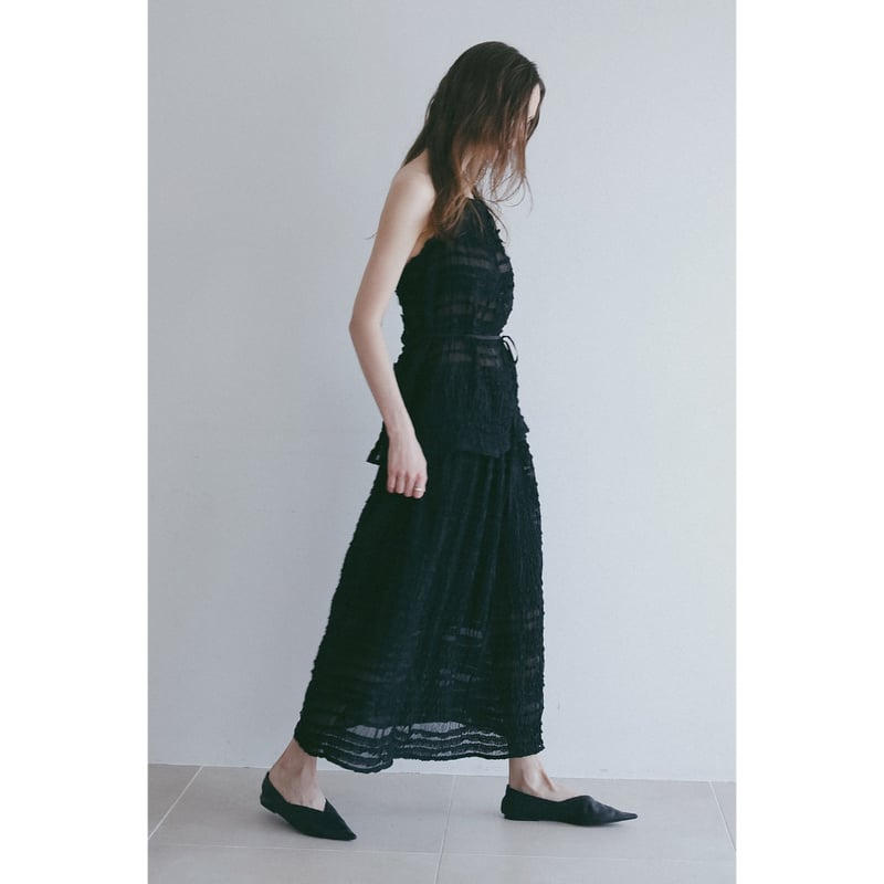MANOF マノフ “SHIRRING HALTER NECK TOPS” シャーリングホルタ