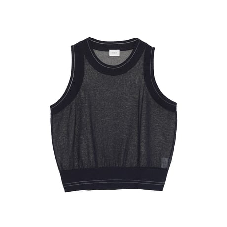 MANOF マノフ “SHEER SLEEVELESS KNIT” シアースリーブレスニット