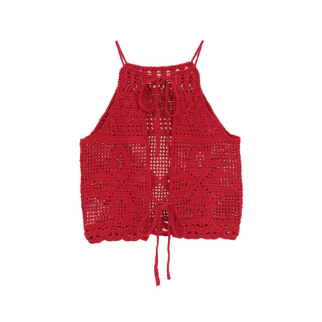 CLANE クラネ “CROCHET CAMI KNIT TOPS” クロシェキャミニットトップス