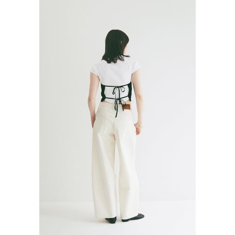 CLANE クラネ “ BACK RIBBON HALTER BUSTIER” バックリボンホルタービスチェ