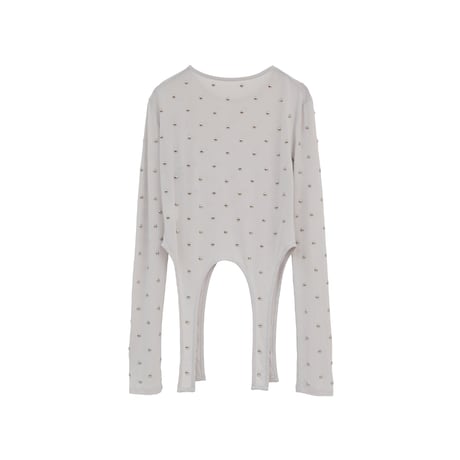 CLANE クラネ “STUDDED BIJOU SHEER TOPS” スタッズビジューシアートップス