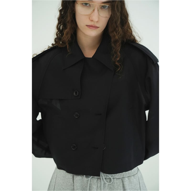 CLANE クラネ “SHEER SHORT TRENCH JACKET” シアーショートトレ