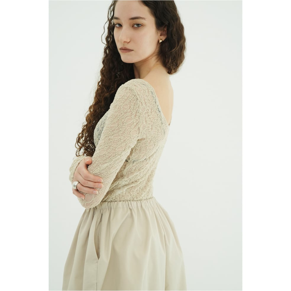 CLANE クラネ “BACK OPEN LACE BODYSUIT” バックオープンレースボ