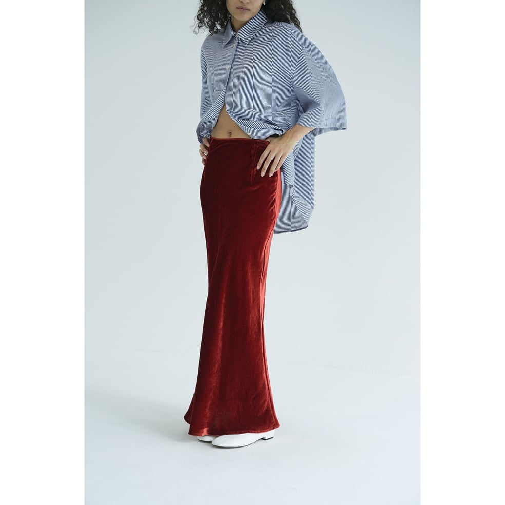 CLANE クラネ “VELOUR MERMAID LINE SKIRT” ベロアマーメードラ