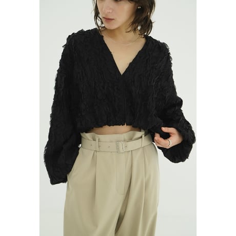 CLANE クラネ “TOPSTITCHED FRILL BOLERO” トップスティッチフリルボレロ