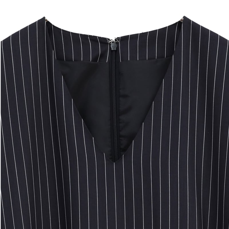 MANOF マノフ “PINSTRIPE GATHER ONE PIECE” ピンストライプギ