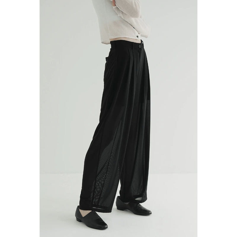 CLANE クラネ “SHEER TUCK PANTS” シアータックパンツ | t / wo