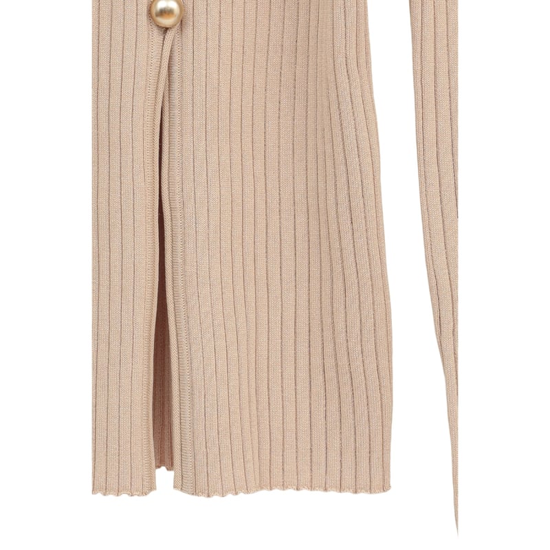 CLANE クラネ “W FACE GOLD BUTTON KNIT TOPS” ダブルフェイ