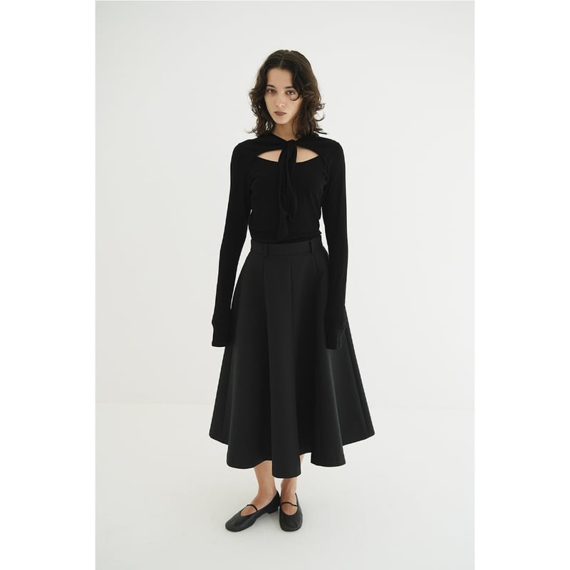 CLANE クラネ “BOW TIE HOODED CUT TOPS” ボウタイフーディーカッ