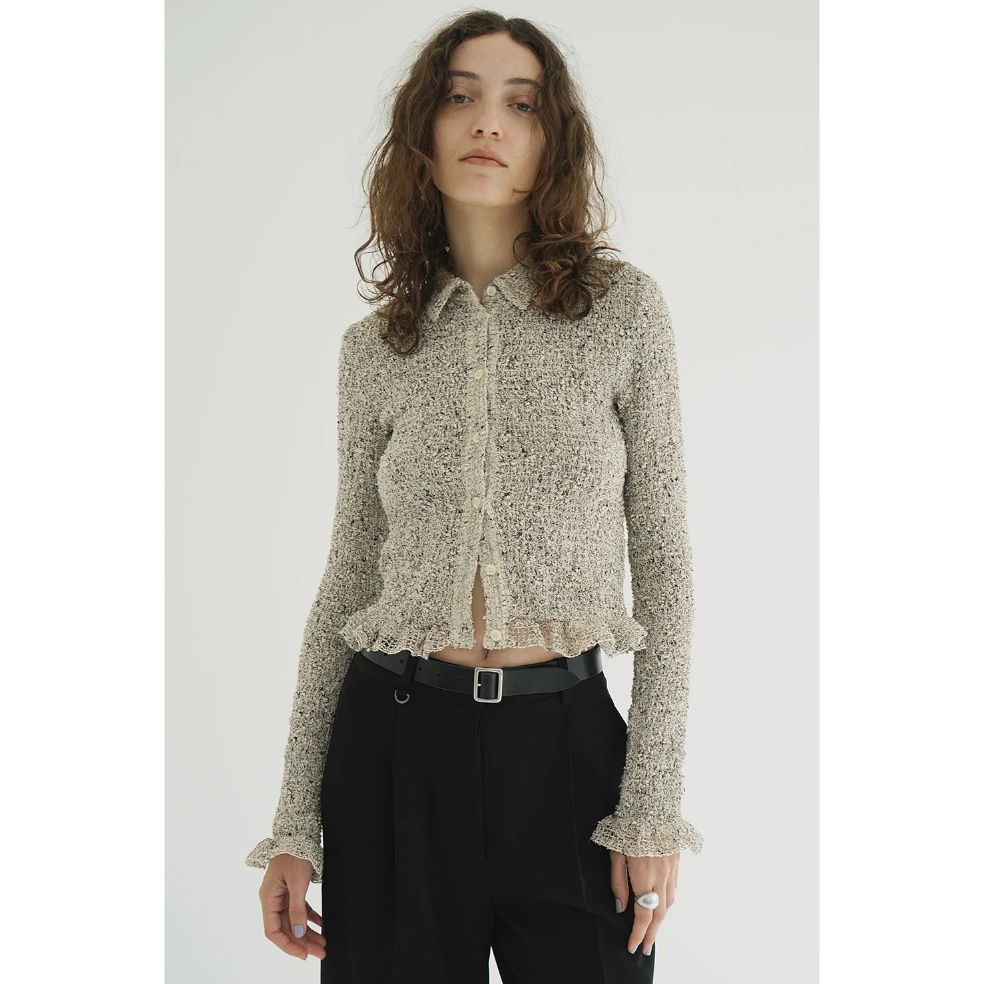 CLANE クラネ “MIX MESH GATHER SHIRT” ミックスメッシュ