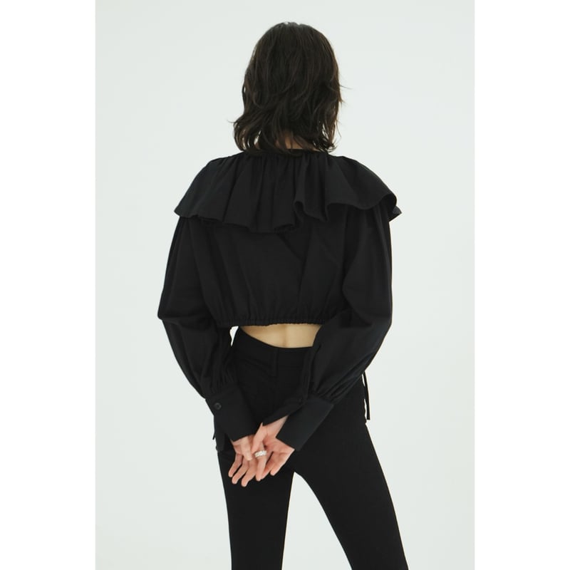 CLANE クラネ “FRILL COLLAR SHORT BLOUSE” フリルカラーショー