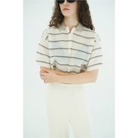 CLANE クラネ “SPONGY SHEER POLO KNIT TOPS” スポンジーシアーポロニットトップス