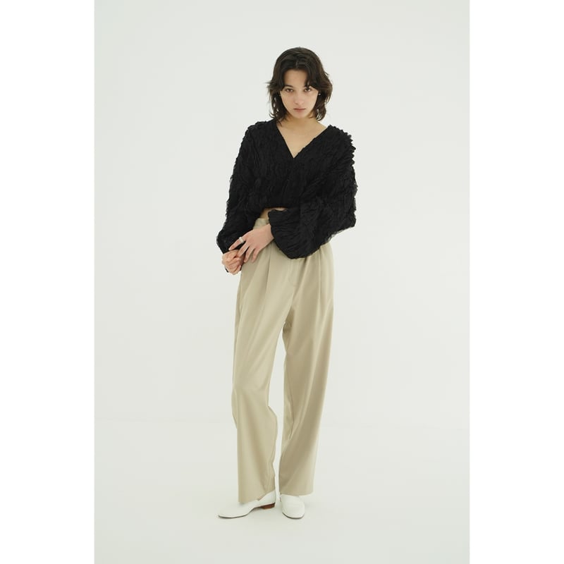 CLANE クラネ 22SS CROSS FRINGE BOLERO クロスフリンジボレロトップス 12108-3062 ベージュ系 2 22SS先行予約アイテム紹介Part10】春を感じるフリンジシリーズと、大人
