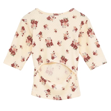 CLANE クラネ ”BACK OPEN FLOWER TOPS” バックオープンフラワートップス