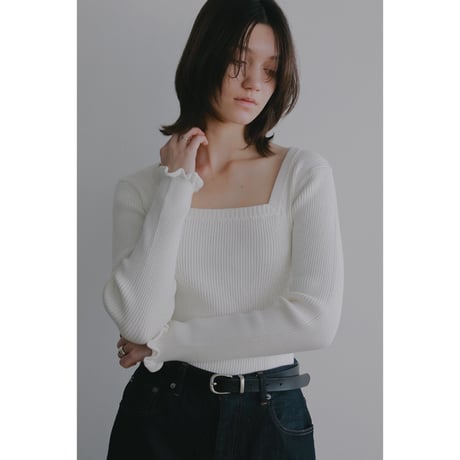 MANOF マノフ “SQUARE RIB KNIT TOPS” スクエアリブニットトップス