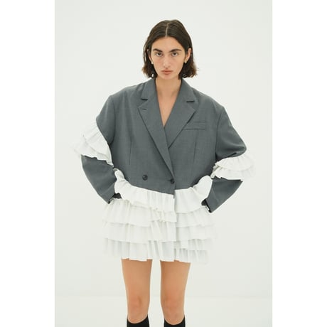 CLANE クラネ “FRILLED TAILORED JACKET” フリルテイラードジャケット