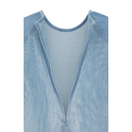 CLANE クラネ “SHEER VELOUR POWER SHOULDER TOPS” シアーベロアパワーショルダートップス