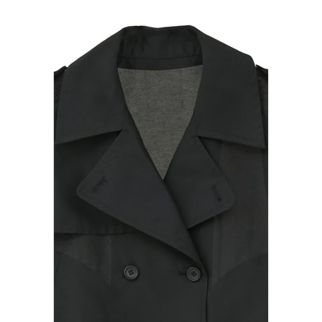 CLANE クラネ “SHEER SHORT TRENCH JACKET” シアーショートトレンチジャケット
