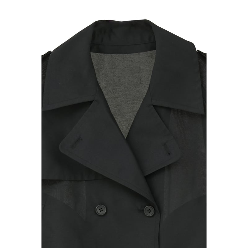 CLANE クラネ “SHEER SHORT TRENCH JACKET” シアーショートトレ