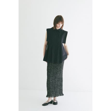 CLANE クラネ “PANELL PLEAT SQUARE SLEEVE SHIRTS” パネルプリートスクエアシャツ