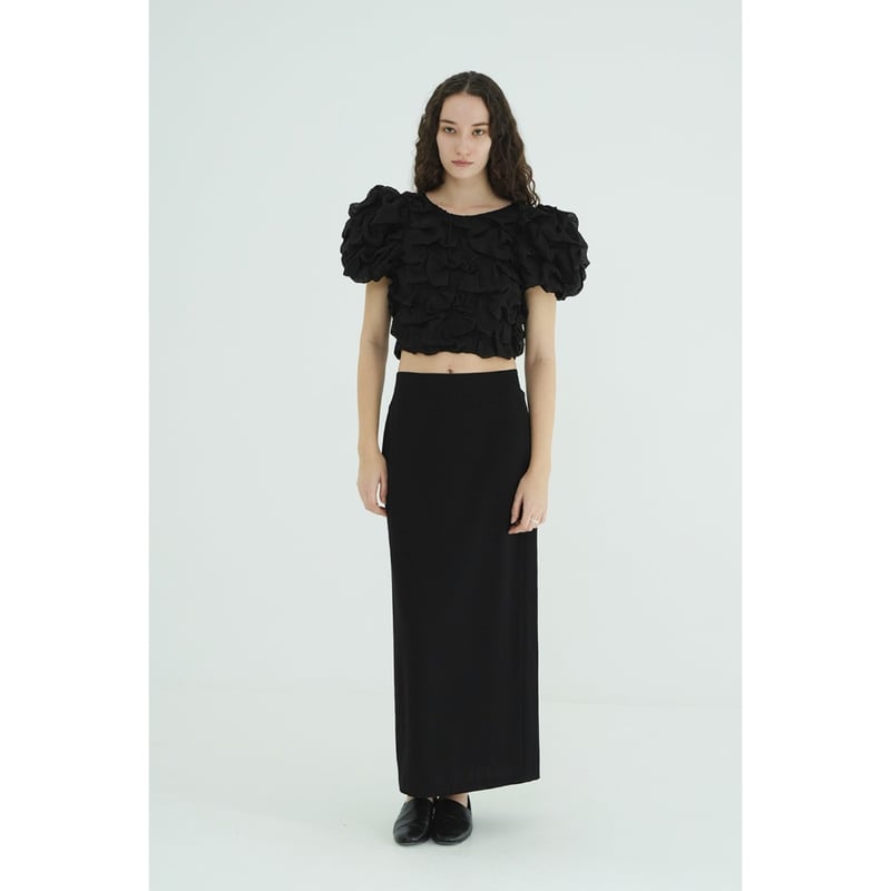 clane  クラネ　VOLUME PUFF TOPS  サイズ1  ブラック CLANE（クラネ）の「STRAIGHT LINE VOLUME PUFF ONE PIECE（ワンピース