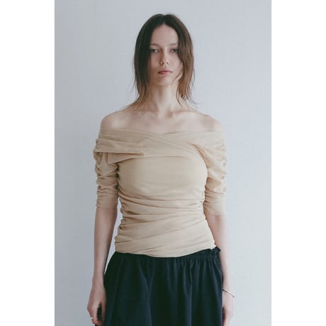 MANOF マノフ “CACHECOEUR TULLE TOPS” カシュクールチュールトップス
