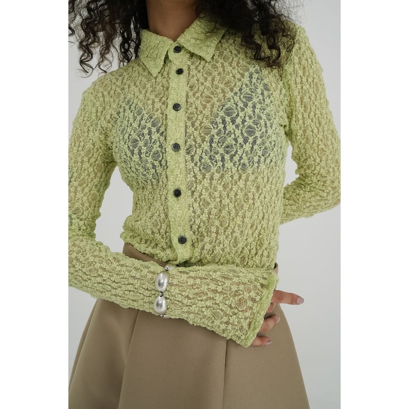 CLANE LADY LACE SHIRTレースシャツ CLANE クラネ “LADY LACE SHIRT” レディーレースシャツ | t / wo