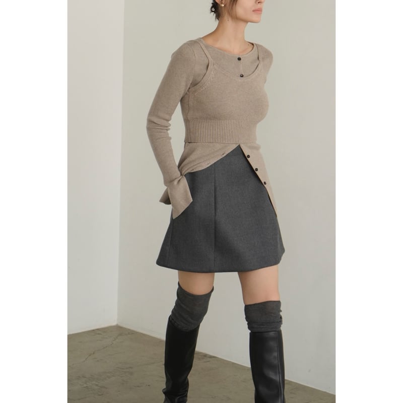 CLANE クラネ “CONSTRUCTIVE MINISKIRT” コンストラクティブミニス  