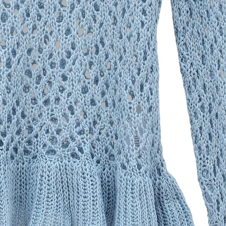 CLANE クラネ “BOAT NECK CROCHET KNIT TOPS” ボートネッククロチェットニットトップス