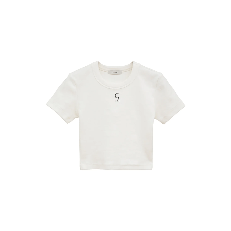 CLANE クラネ “LOGO CROPPED TIGHT TEE” ロゴクロップドタイト