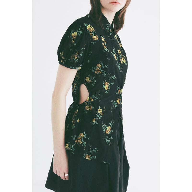 CLANE クラネ ”FLOWER SIDE HOLE SHIRTS” フラワーサイドホールシ