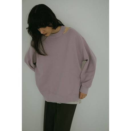 MANOF マノフ “SLIT NECK SWEAT” スリットネックスウェット