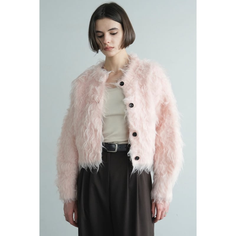 CLANE クラネ “SHAGGY SHORT KNIT CARDIGAN” シャギーショート 