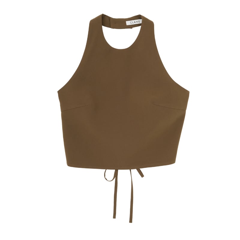clane クラネ　PILE FLARE TANK TOPS ブラウン CLANE - パイル フレアショートトップス - PILE FLARE TANK TOPS