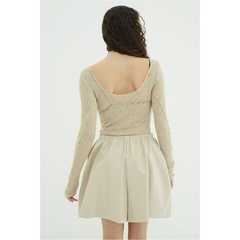 CLANE クラネ “BACK OPEN LACE BODYSUIT” バックオープンレースボ