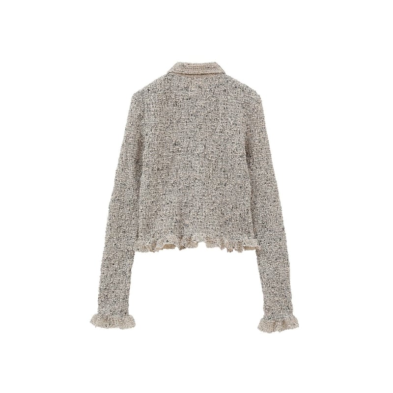 CLANE クラネ “MIX MESH GATHER SHIRT” ミックスメッシュギャザーシ