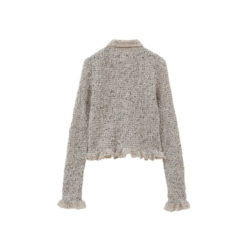 CLANE クラネ “MIX MESH GATHER SHIRT” ミックスメッシュギャザーシ