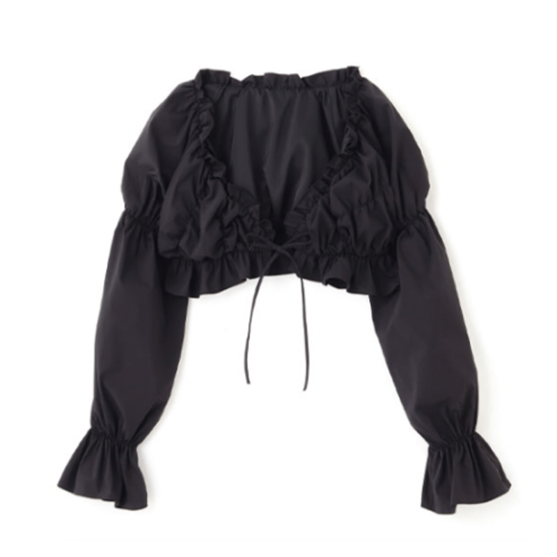 MECRE メクル “ギャザーショートボレロ” | t / wo 