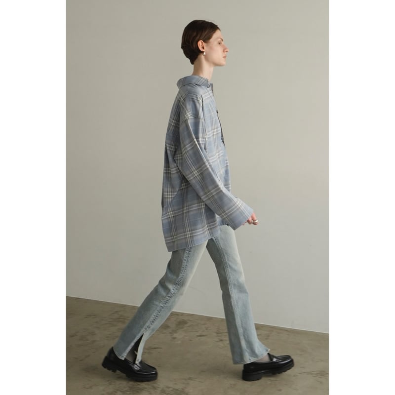 CLANE クラネ “CHECK POCKET OVER SHIRT” チェックポケットオーバ