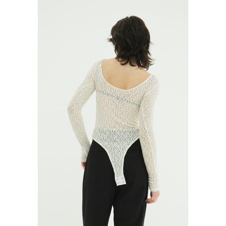CLANE クラネ “BACK OPEN LACE BODYSUIT” バックオープンレースボディスーツ